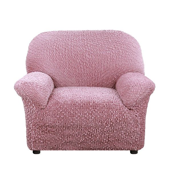 Еврочехол Чехол на кресло "Бархат" Пепельно-розовый