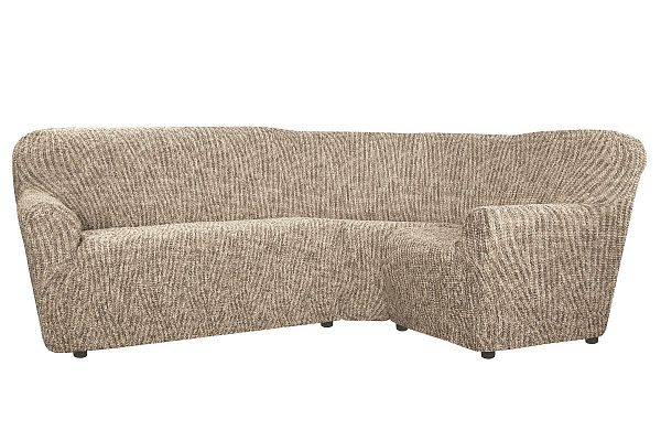 Еврочехол Чехол на классический угловой диван "Виста" Милано бежевый